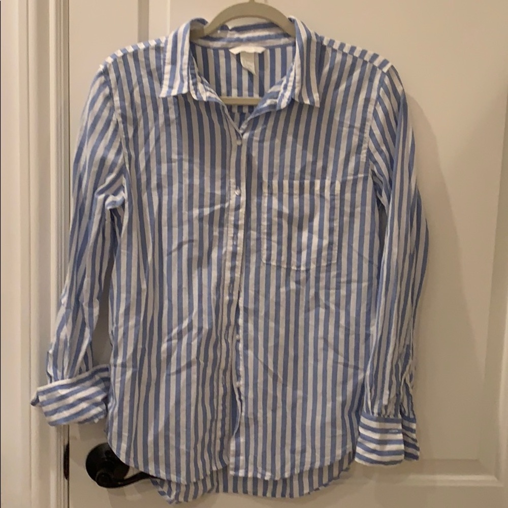 H&M striped button down T!